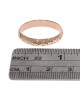 Etched Floral Motif Band in Rose Gold